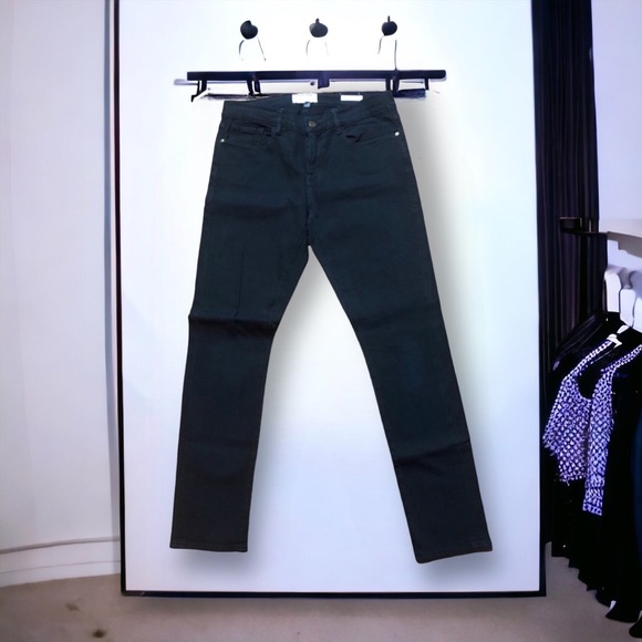 FRAME Denim Jeans Le Garçon `Film Noir’ Black Size 27 Pre-Loved - Picture 5 of 13